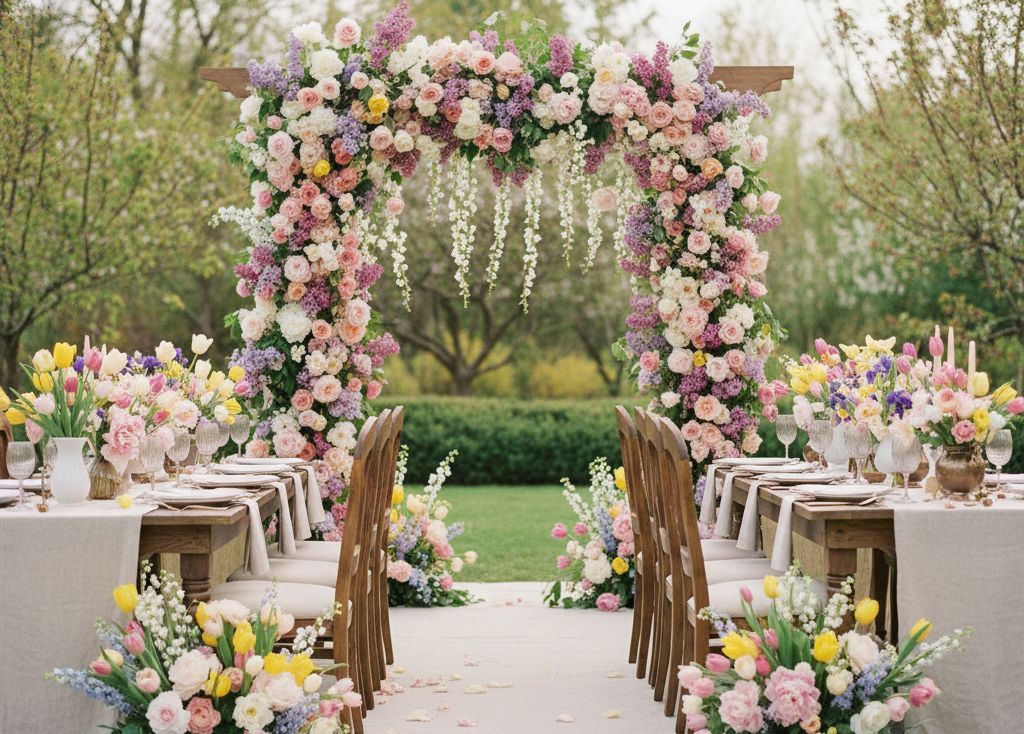 весілля весняними квітами