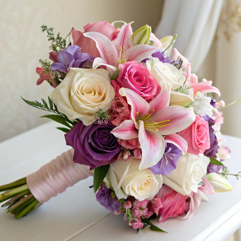 Весільні букети з градієнтом