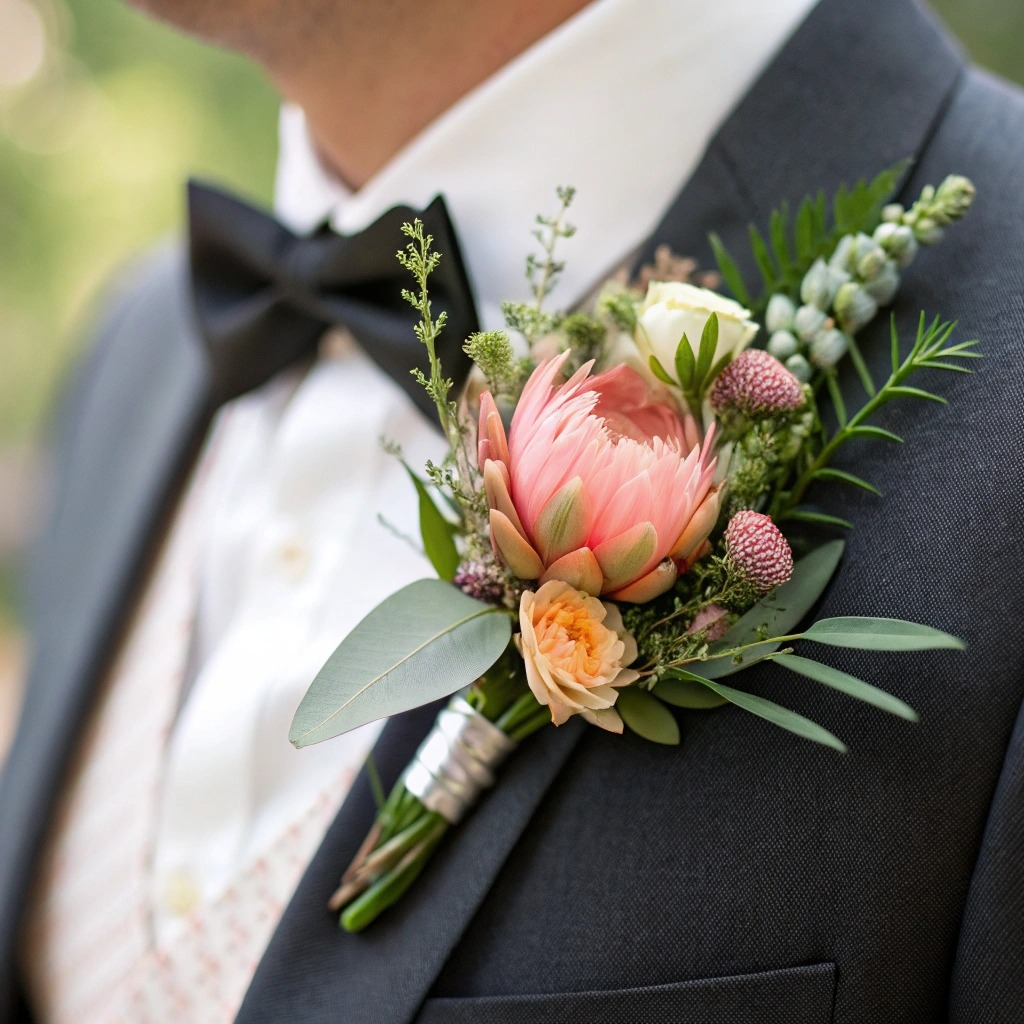 Квіткові акценти для нареченого