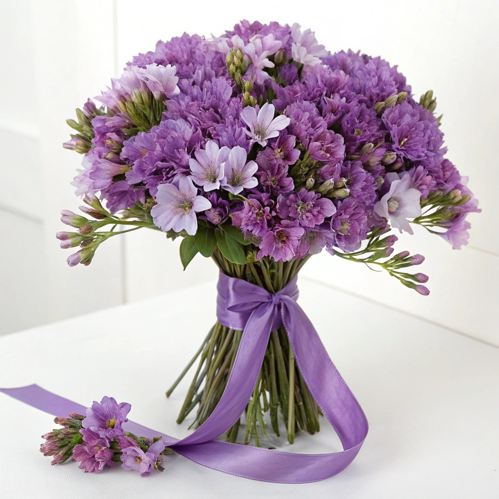 Монохромний весільний букет